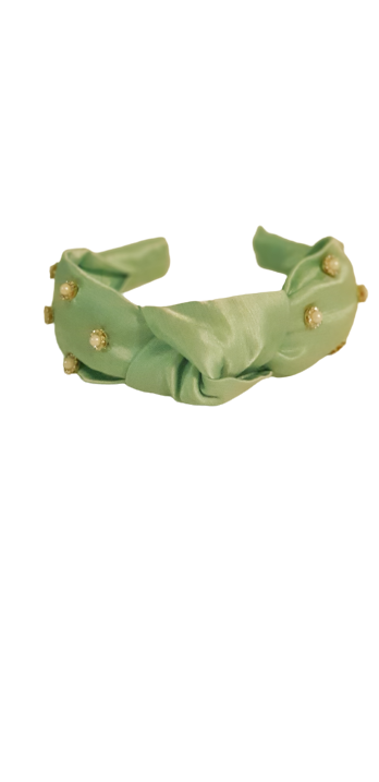Designer Headband Mint Pearl