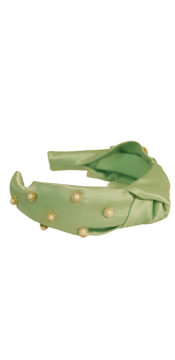 Designer Headband Mint Pearl
