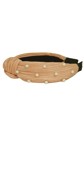 Designer Headband Pink Pearl