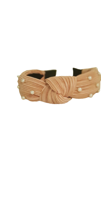 Designer Headband Pink Pearl