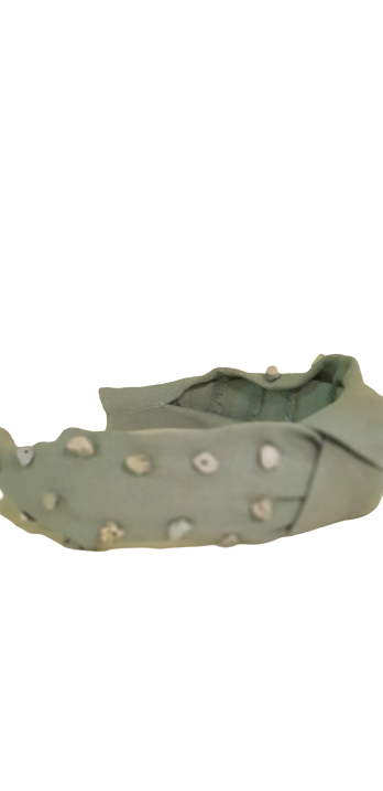 عصابة رأس مصممة باللون الأزرق الكريستالي غير اللامع