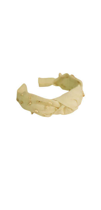 Designer Headband Matt Cyrstal Beige