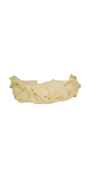 Designer Headband Matt Cyrstal Beige