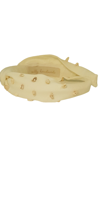 Designer Headband Matt Cyrstal Beige