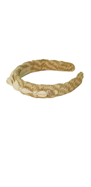 Designer Headband Seashell Straw