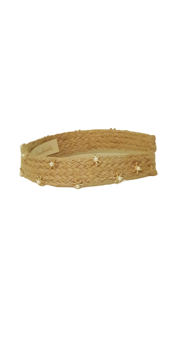 Designer Headband Golden Straw