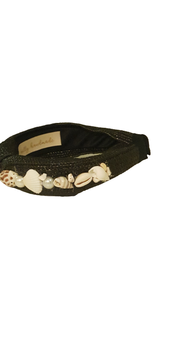 Designer Headband Seashell Black