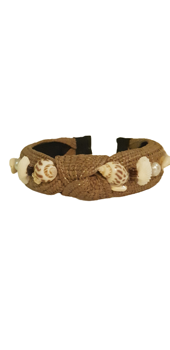 Designer Headband Seashell Dark Brown