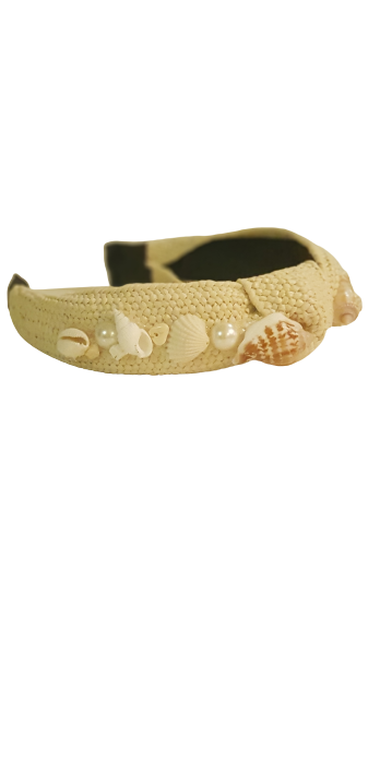Designer Headband Seashell Beige