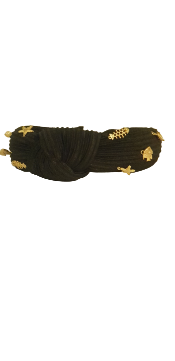 Designer Headband Black Seastar