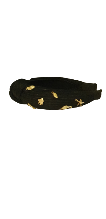 Designer Headband Black Seastar