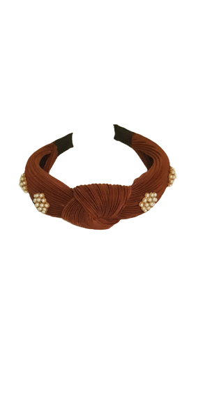 Designer Headband Bordouex Velvet Pearl