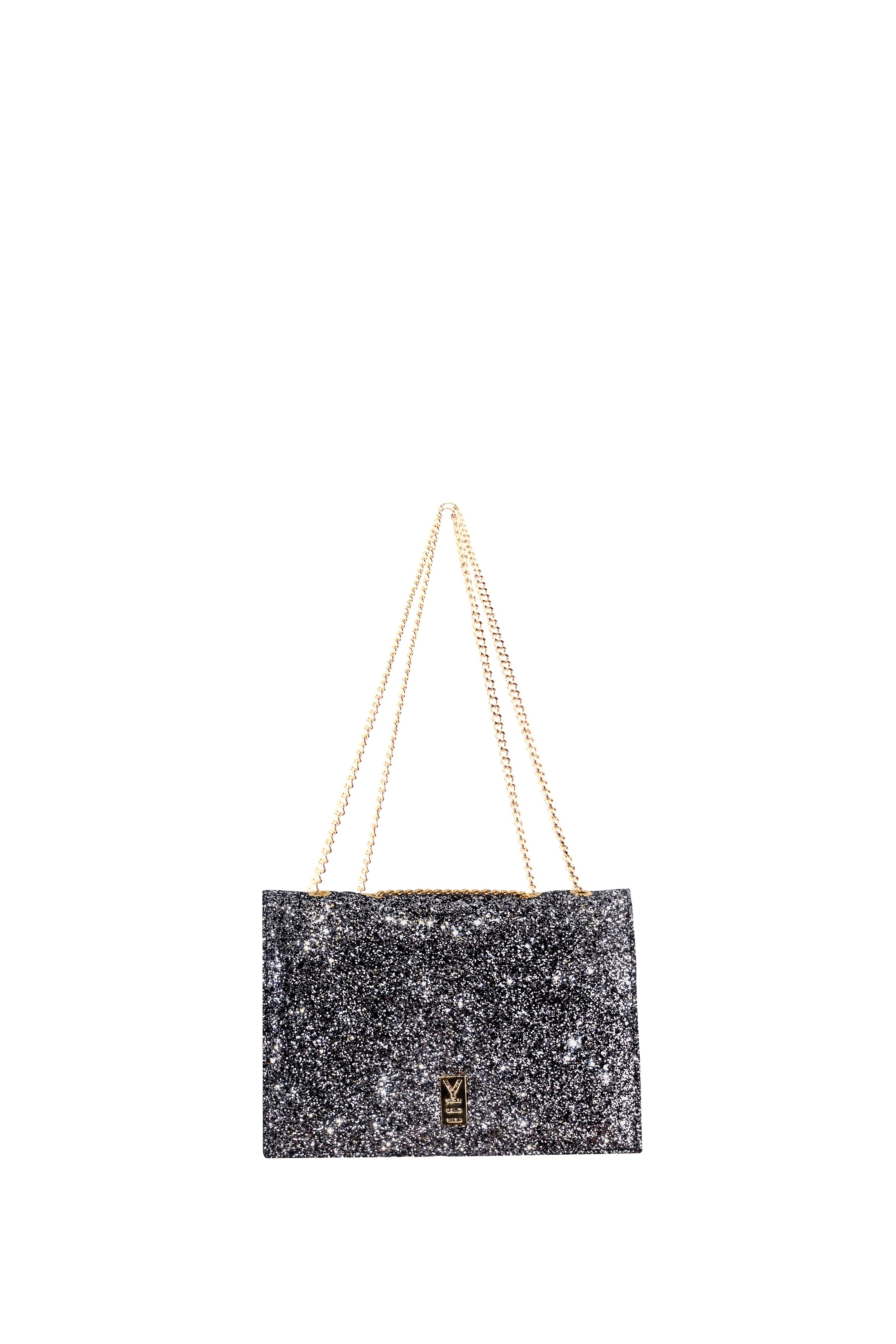 Designer Fancy Note Bag Silver Mirror