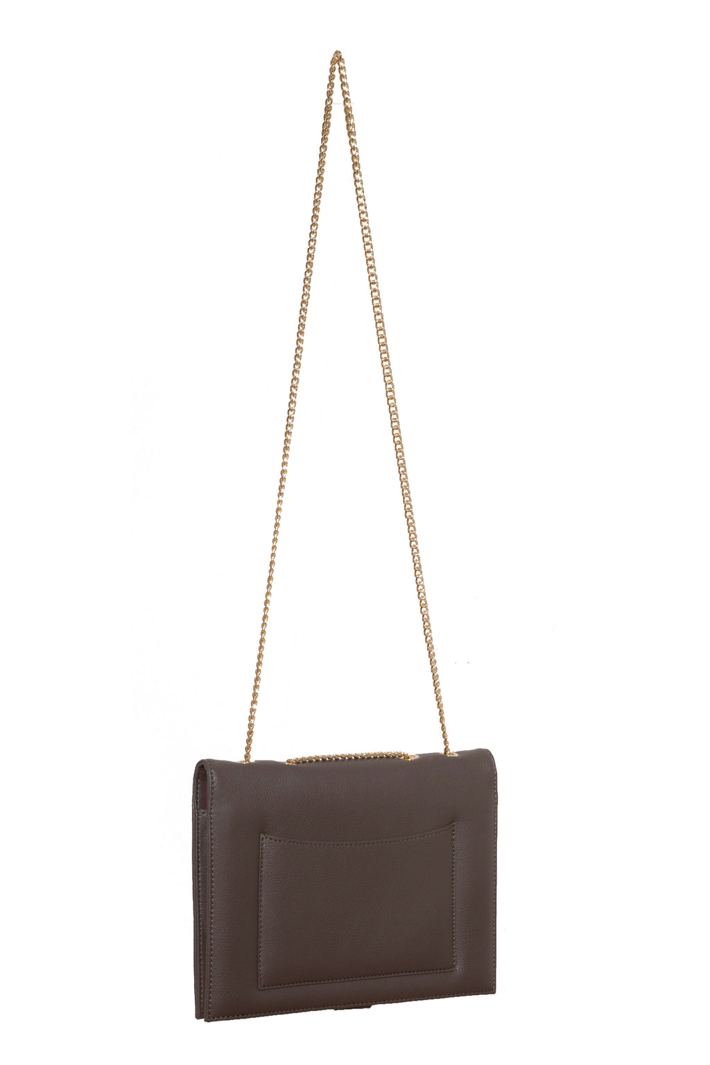 設計師精美筆記包 灰褐色-波爾多色 鏡面