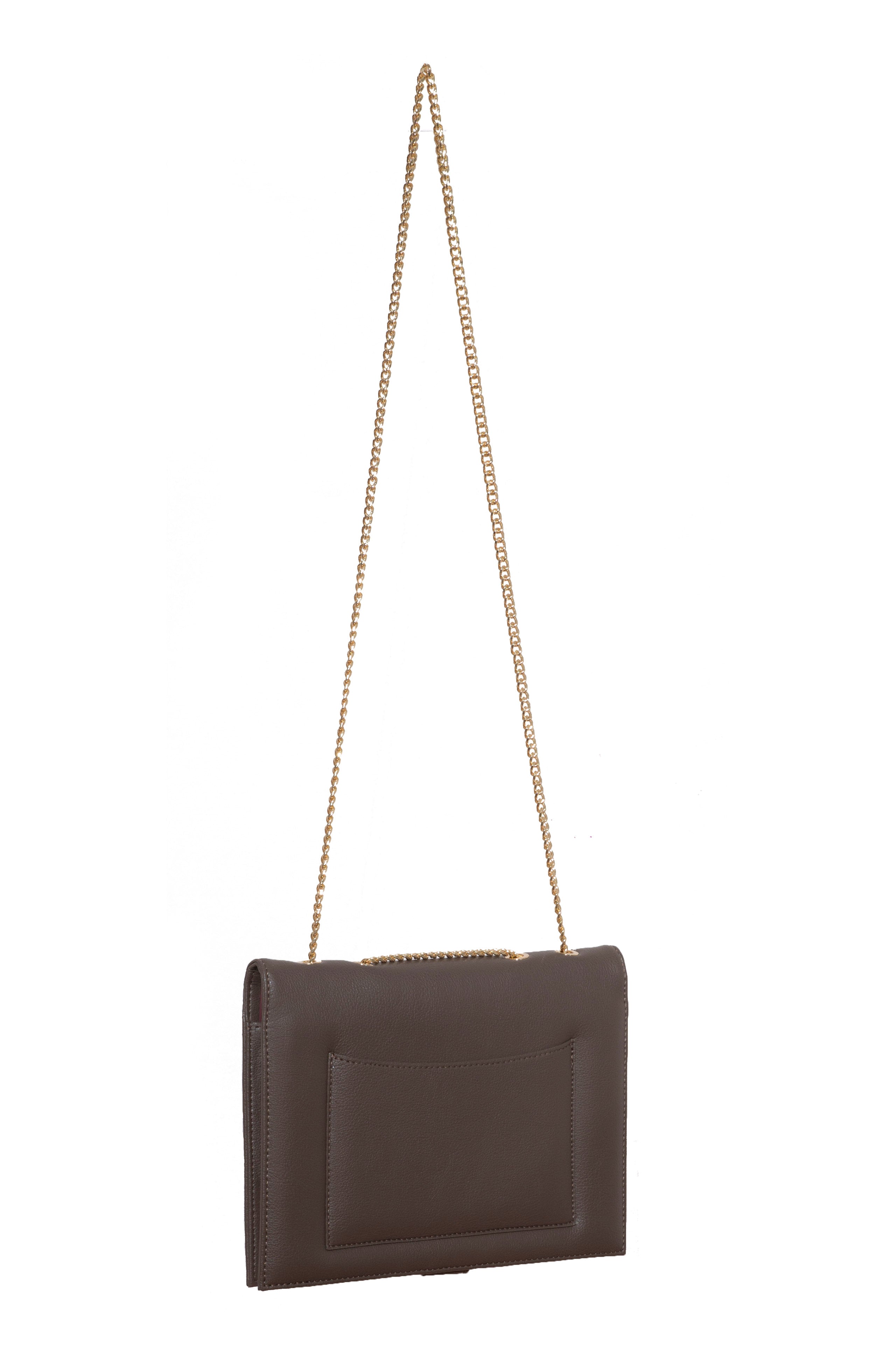 Designer Fancy Note Bag Taupe-Bordoux Mirror