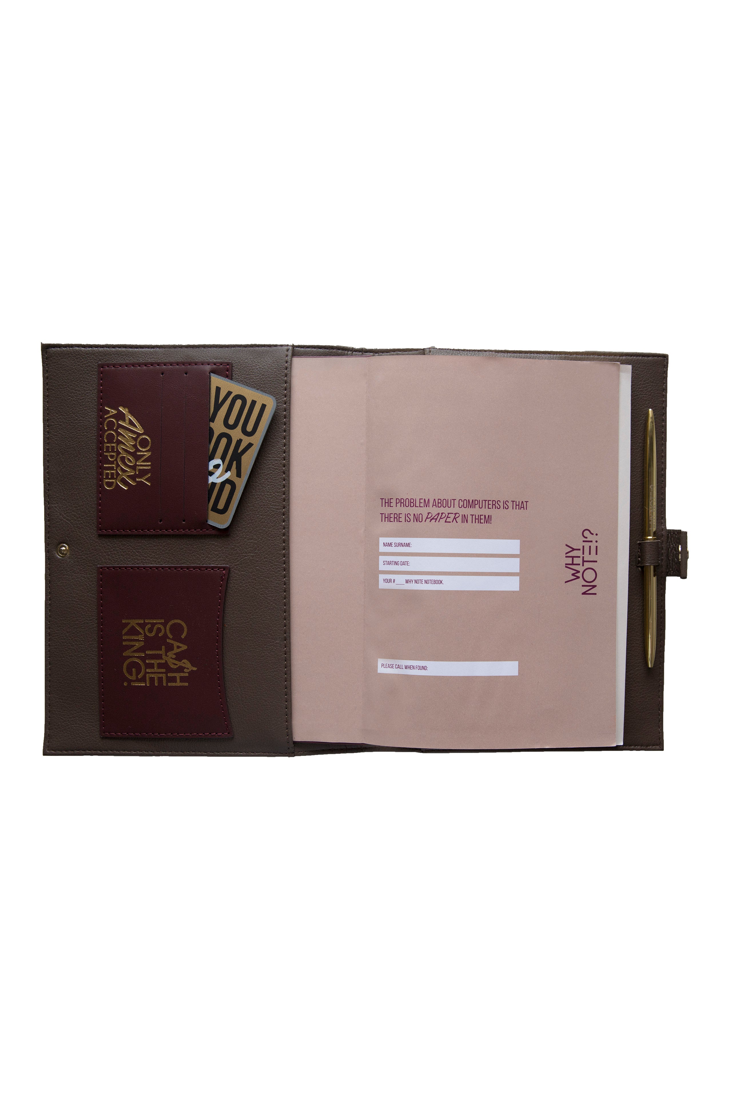 Designer Fancy Note Bag Taupe-Bordoux Mirror