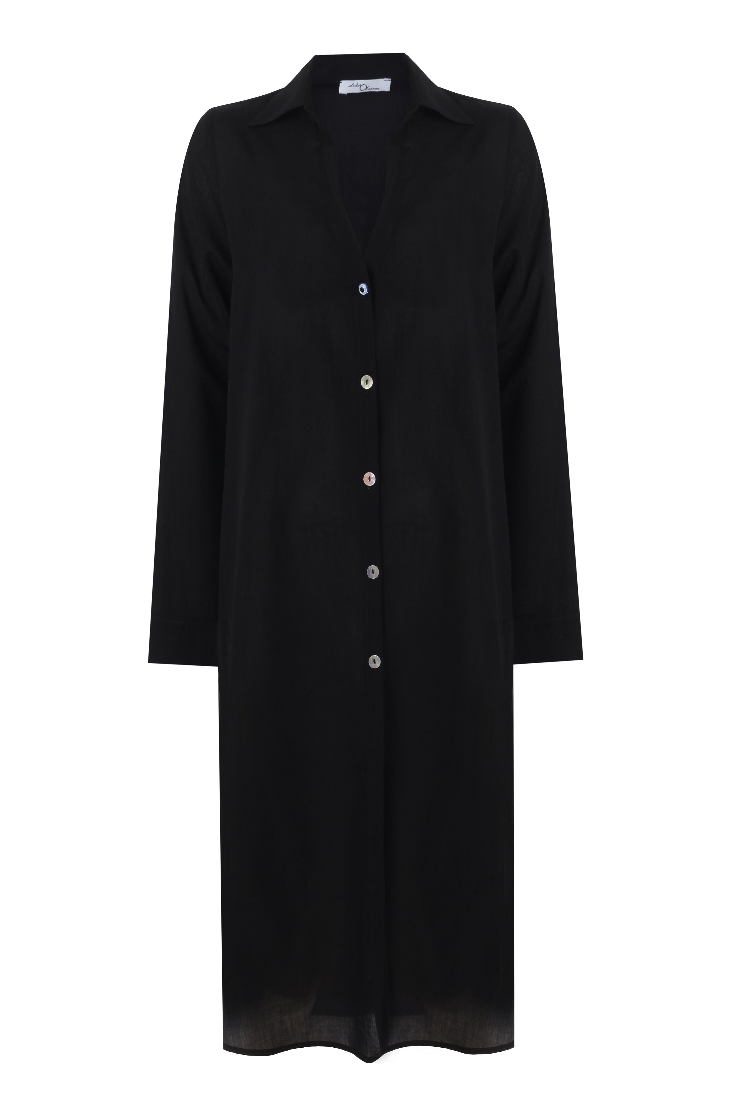 Evil Eye Black Gold Designer Beach Dress