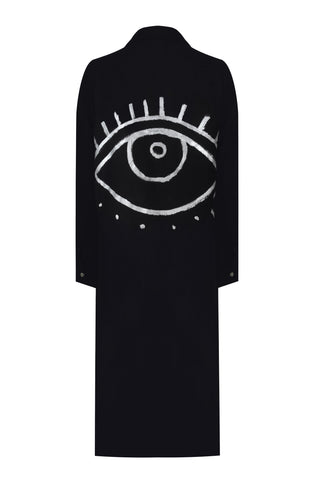 Evil Eye Black White Designer Beach Dress
