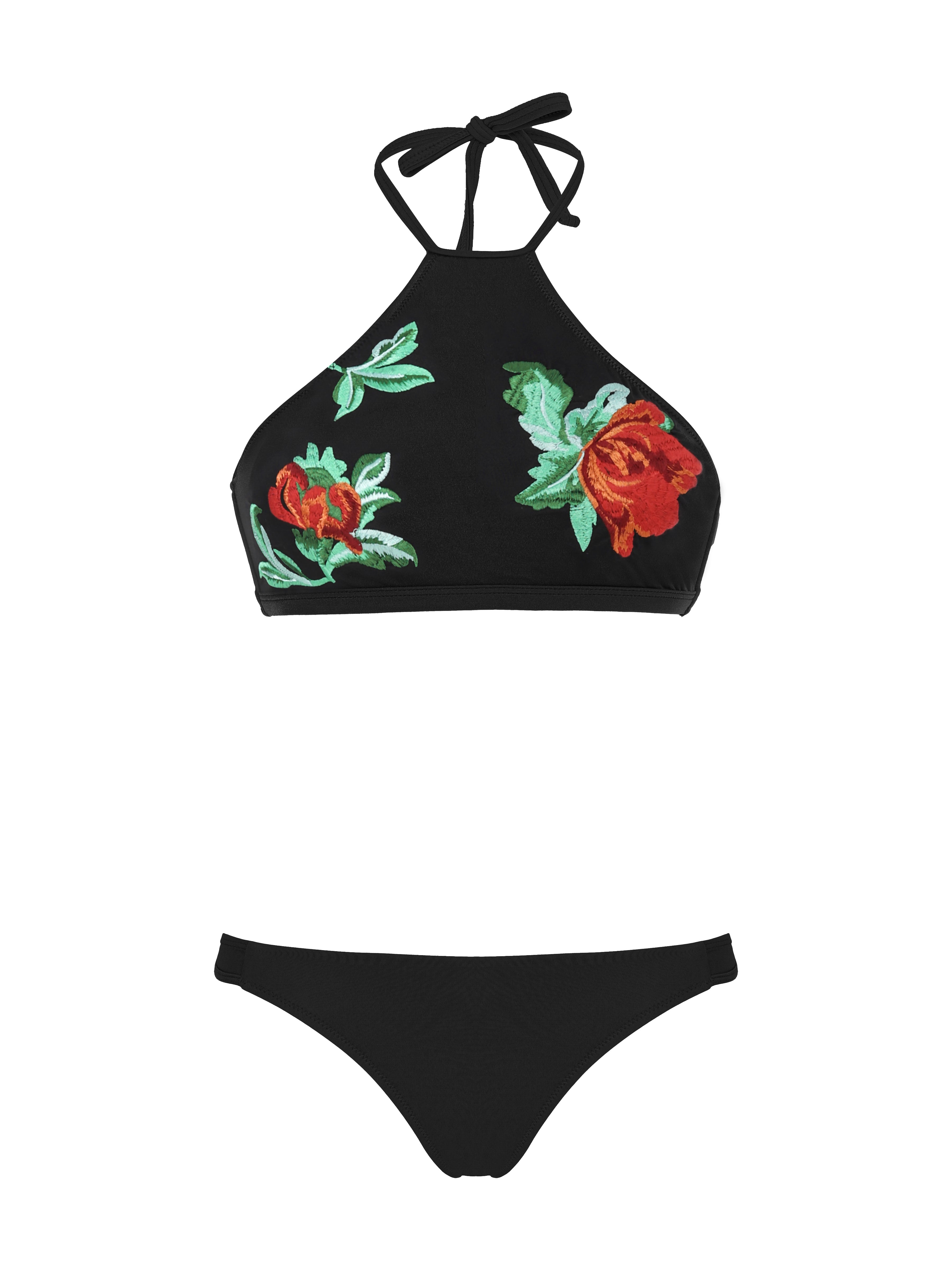 Blossom Designer Bikini Black