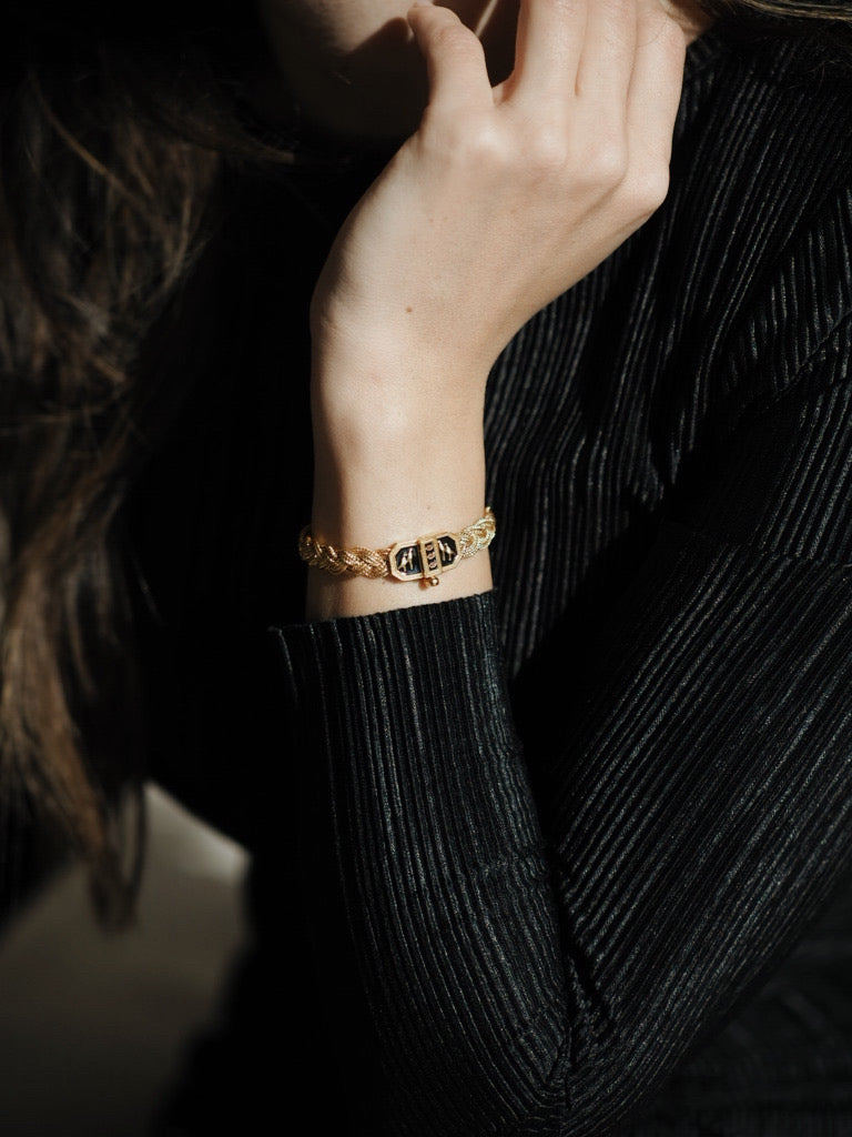 Crane Thin Braided Bracelet