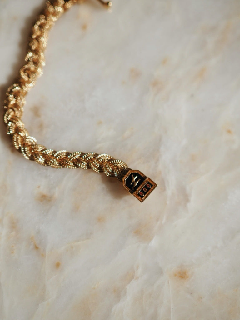 Crane Thin Braided Bracelet