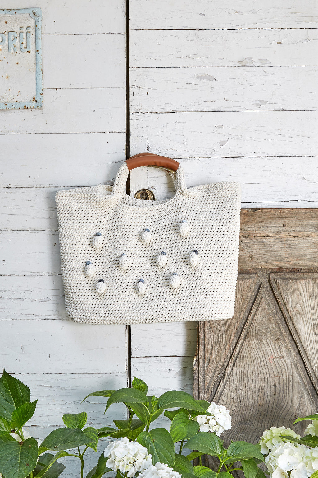 Handmade Designer Ponpon Beach Bag