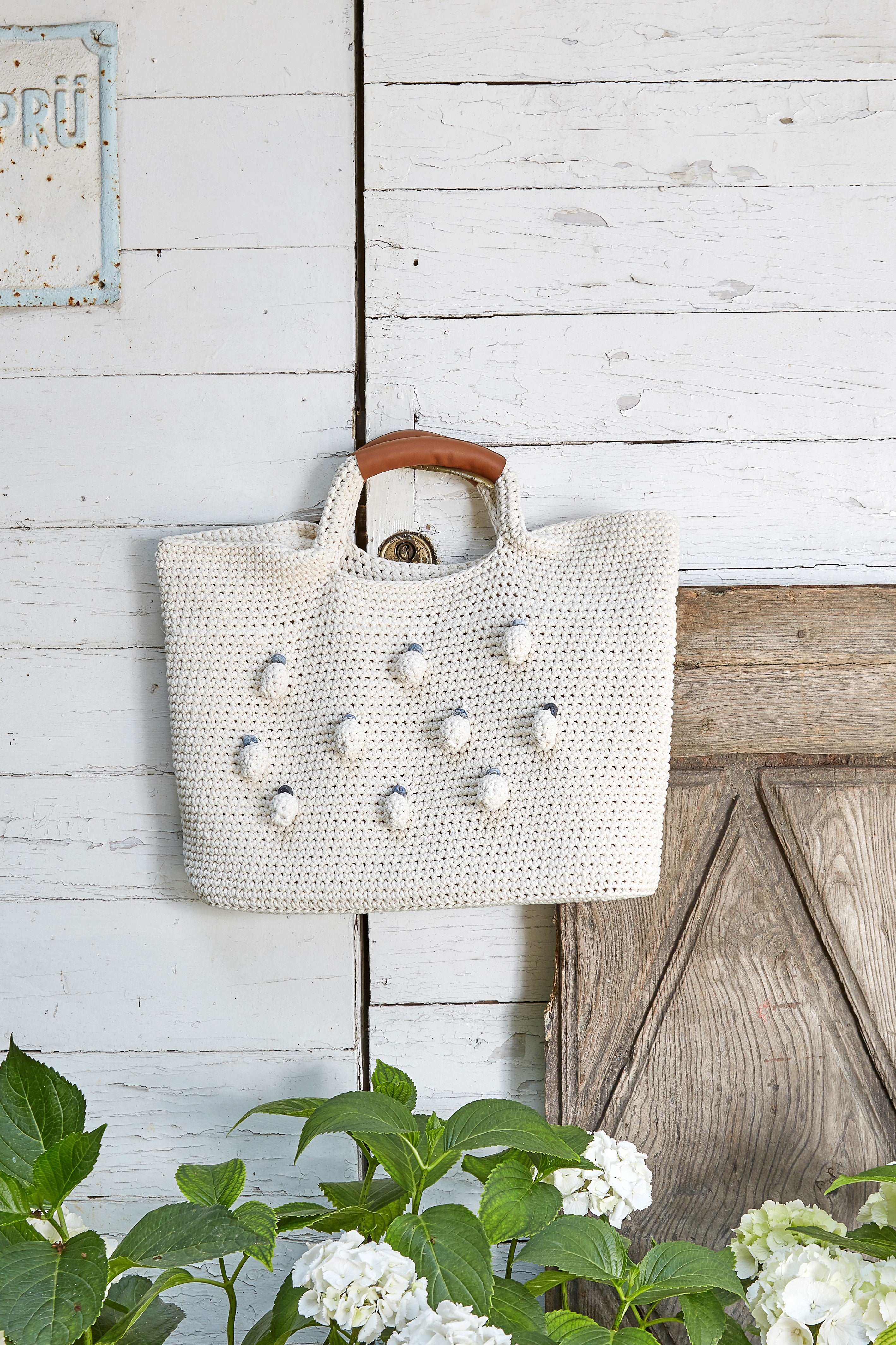 Handmade Designer Ponpon Beach Bag