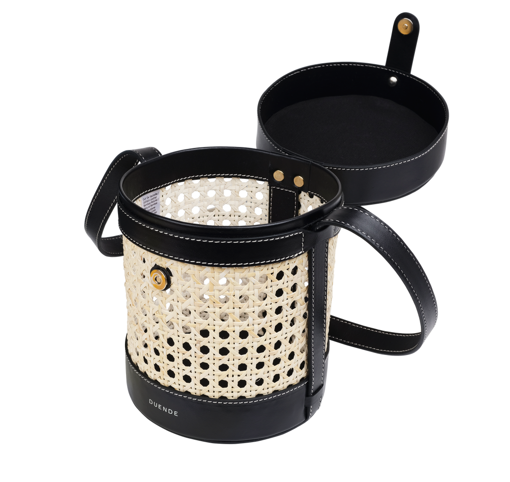 حقيبة روبيك ديزاينر بامبو سوداء