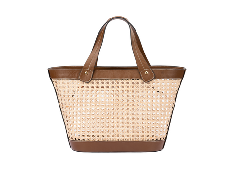 Capri Designer Bamboo Brown Bag