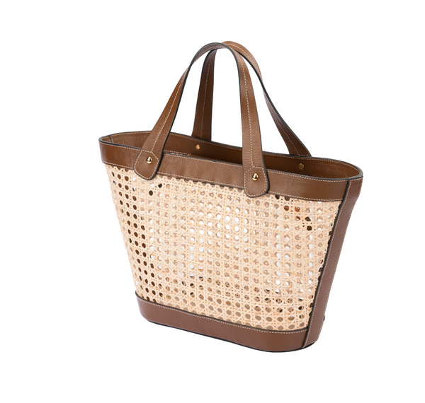 Capri Designer Bamboo Brown Bag