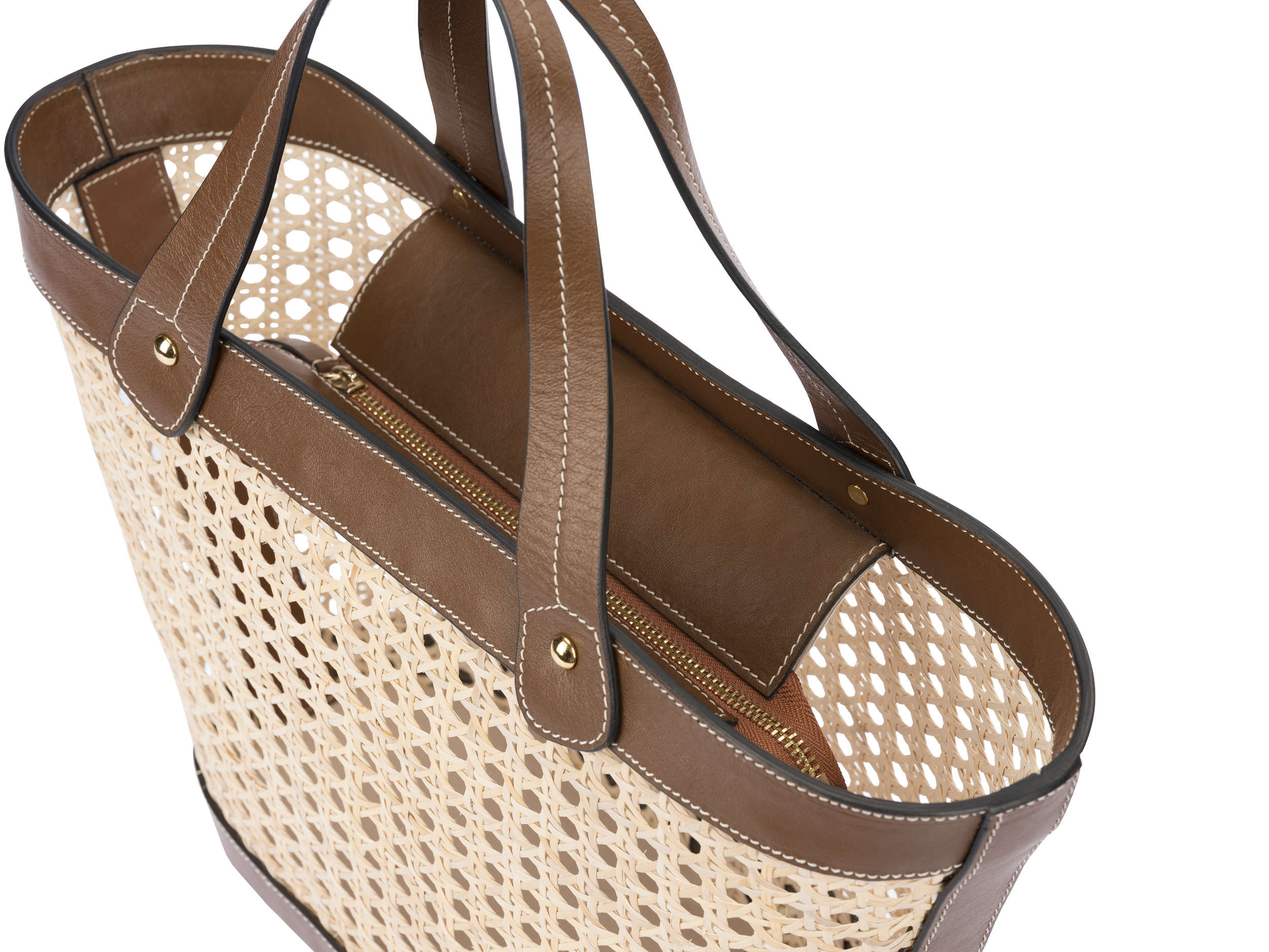 Capri Designer Bamboo Brown Bag