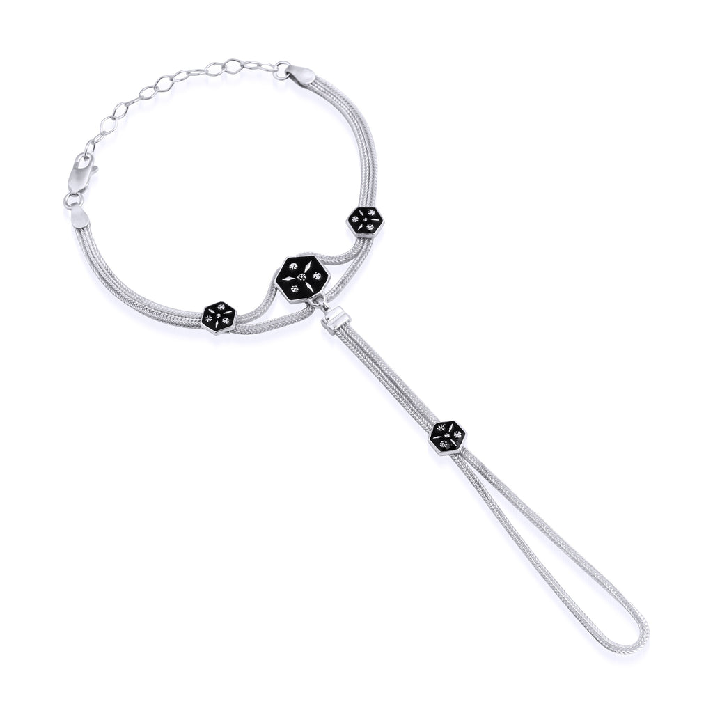 Eden Black Finger Bracelet