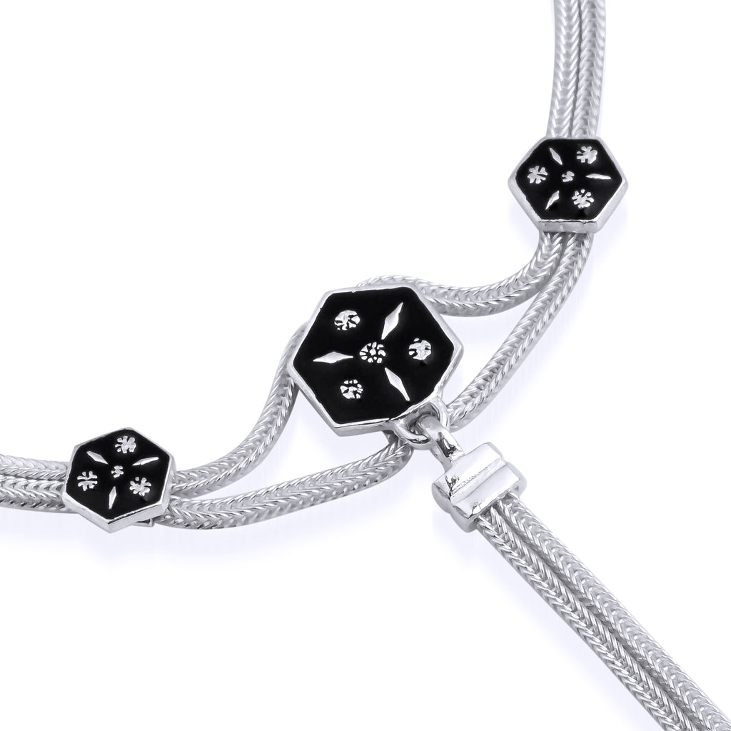 Eden Black Finger Bracelet