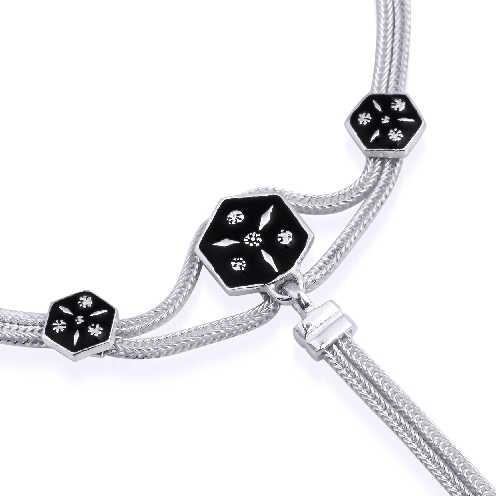 Eden Black Finger Bracelet