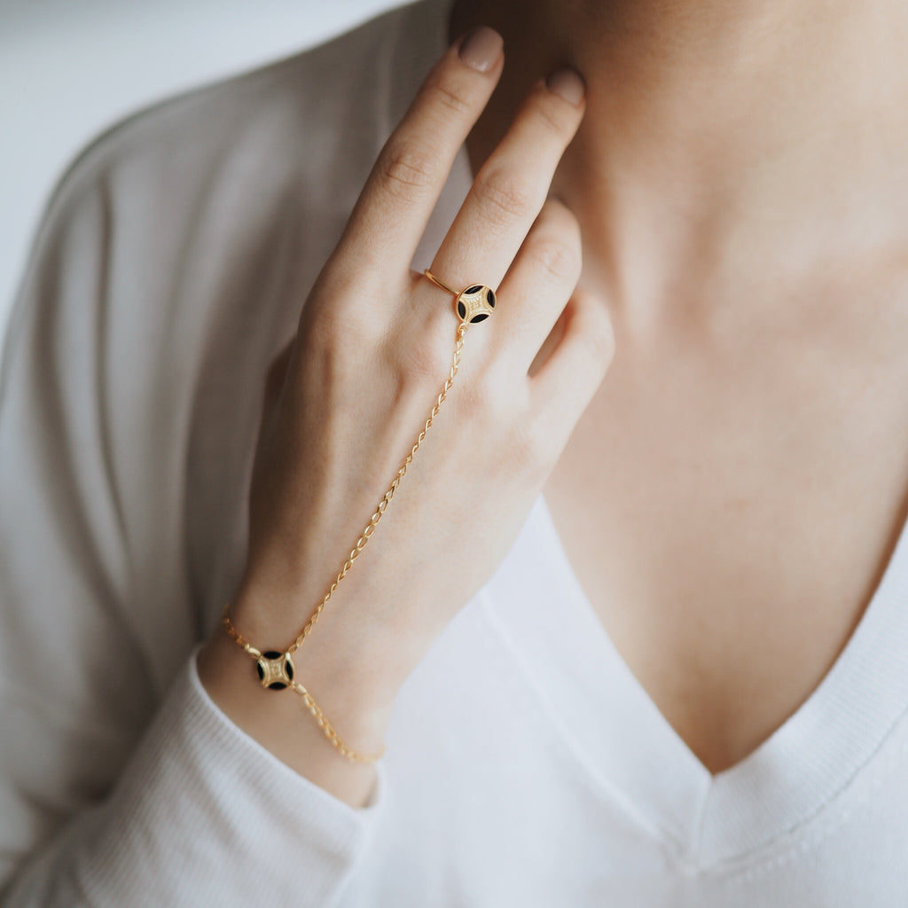 Mari Single Ring Finger Bracelet G