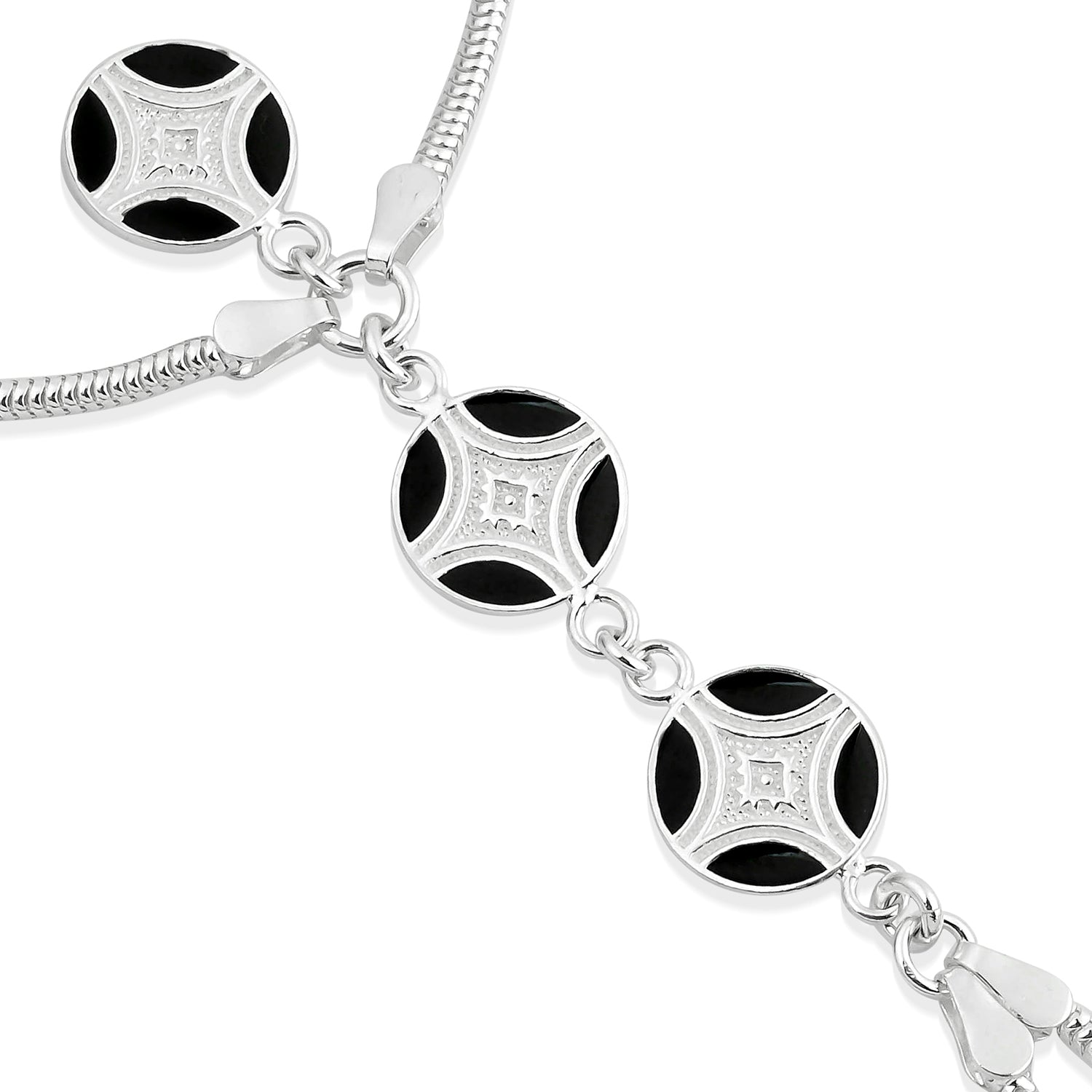 Mari  Black Finger Bracelet S