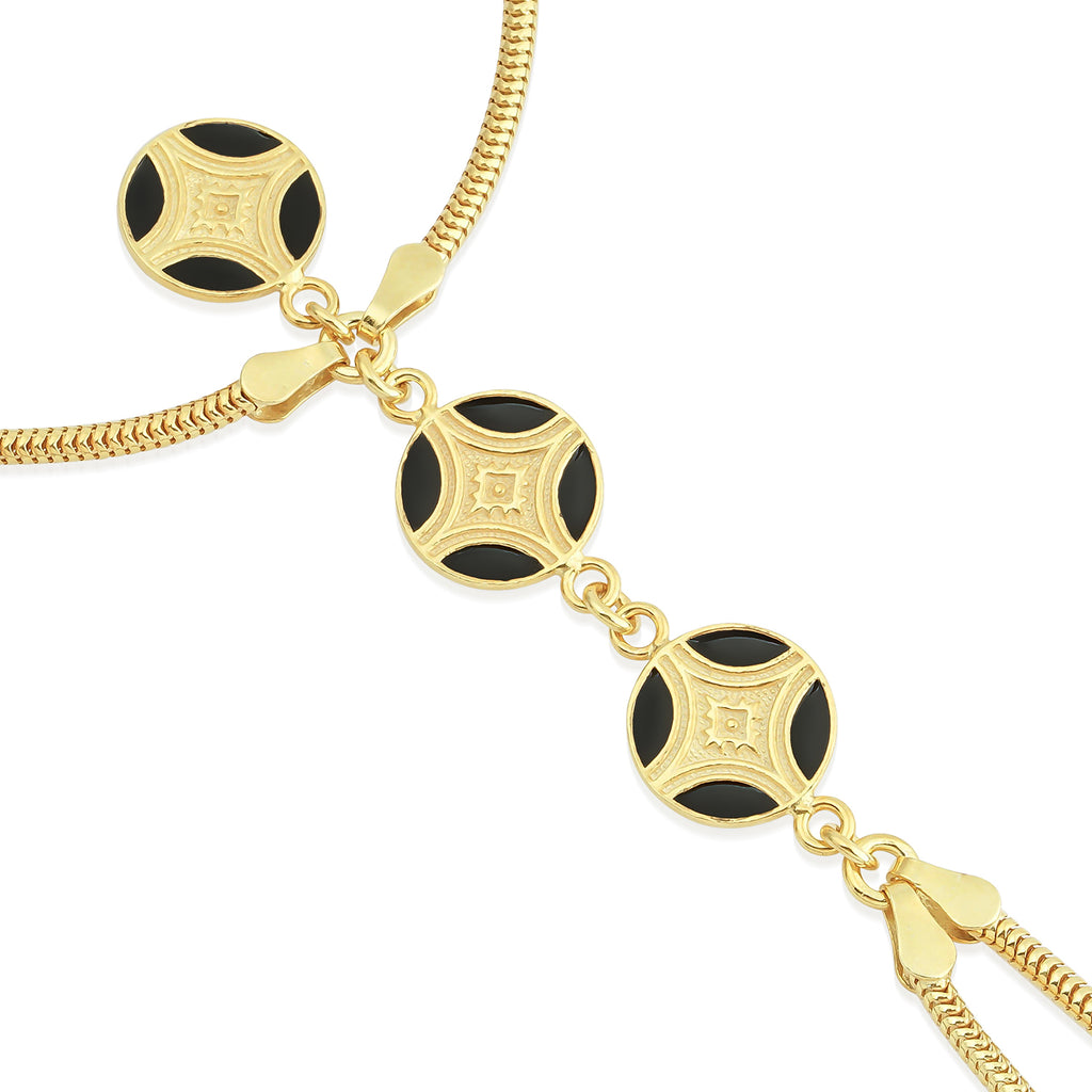 Mari  Black Finger Bracelet G