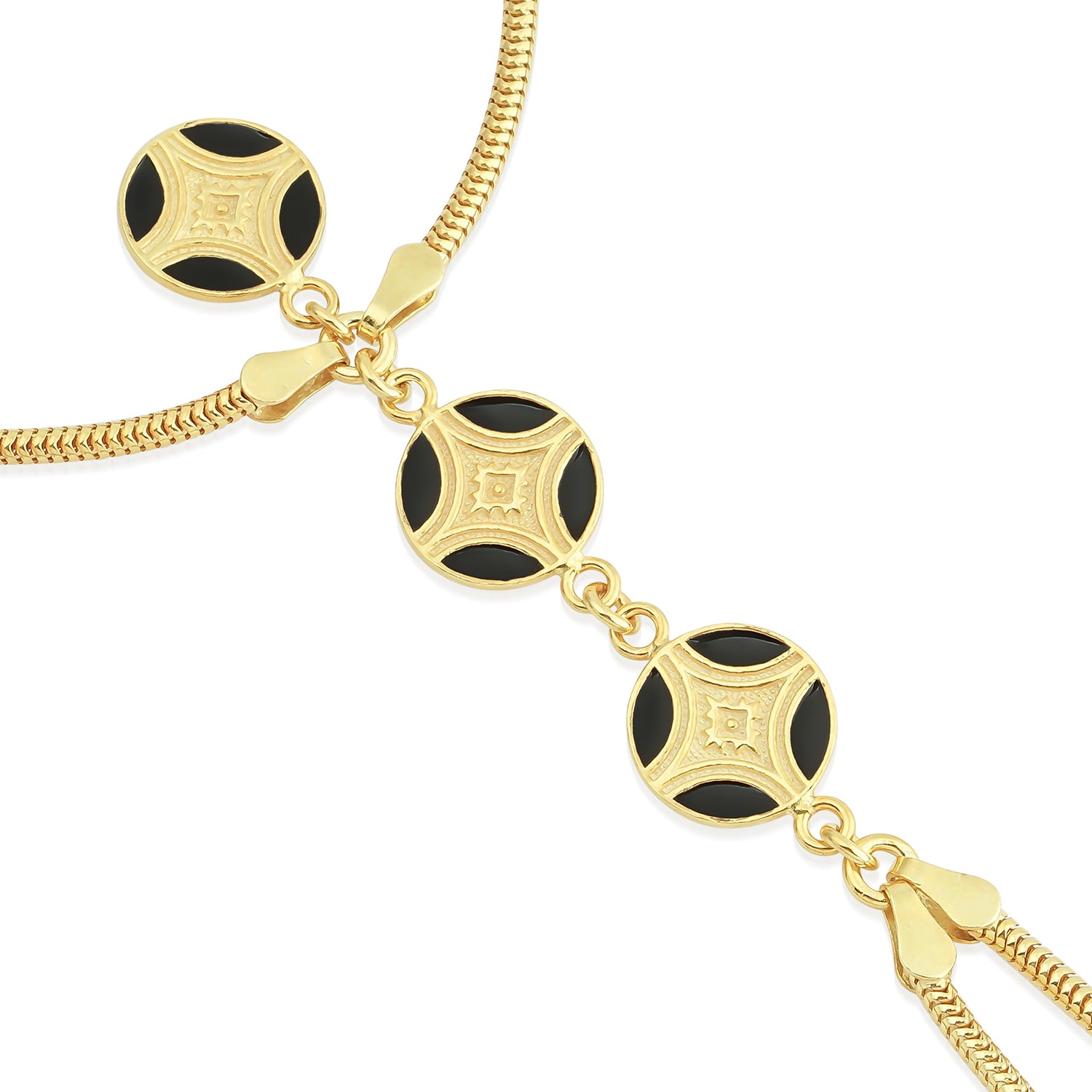 Mari  Black Finger Bracelet G