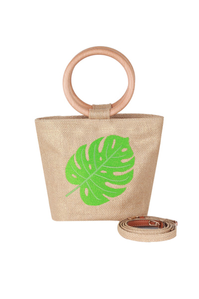 Garda Leaves Designer Bag Beige