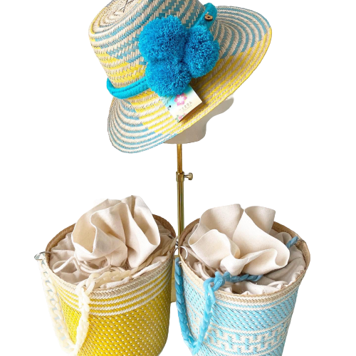 Designer Bucket Bag Yellow