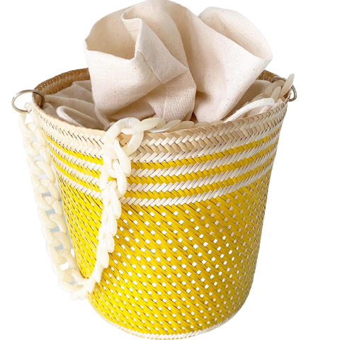 Designer Bucket Bag Yellow