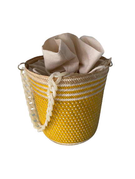 Designer Bucket Bag Yellow