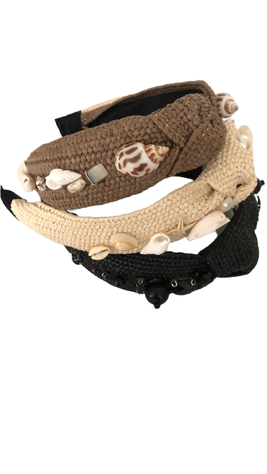 Designer Headband Seashell Dark Brown