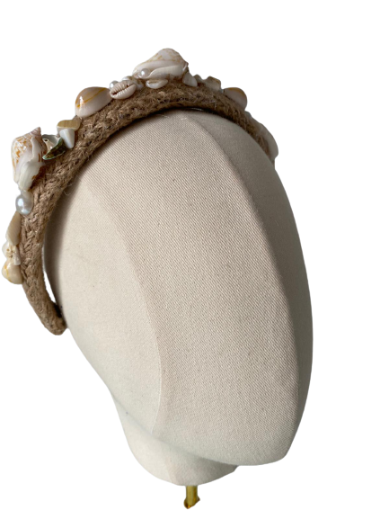 Designer Headband Seashell Brown