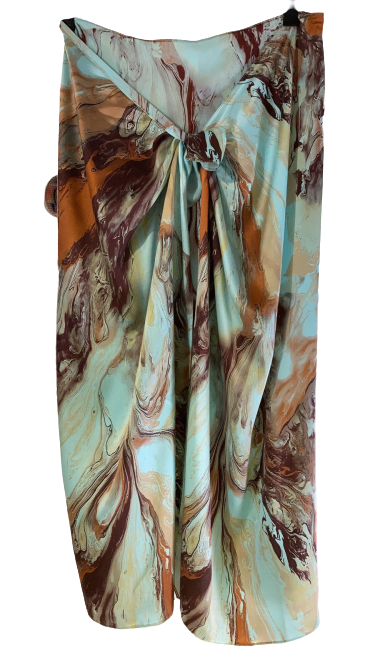 Marble Patterned Designer Silk Scarf