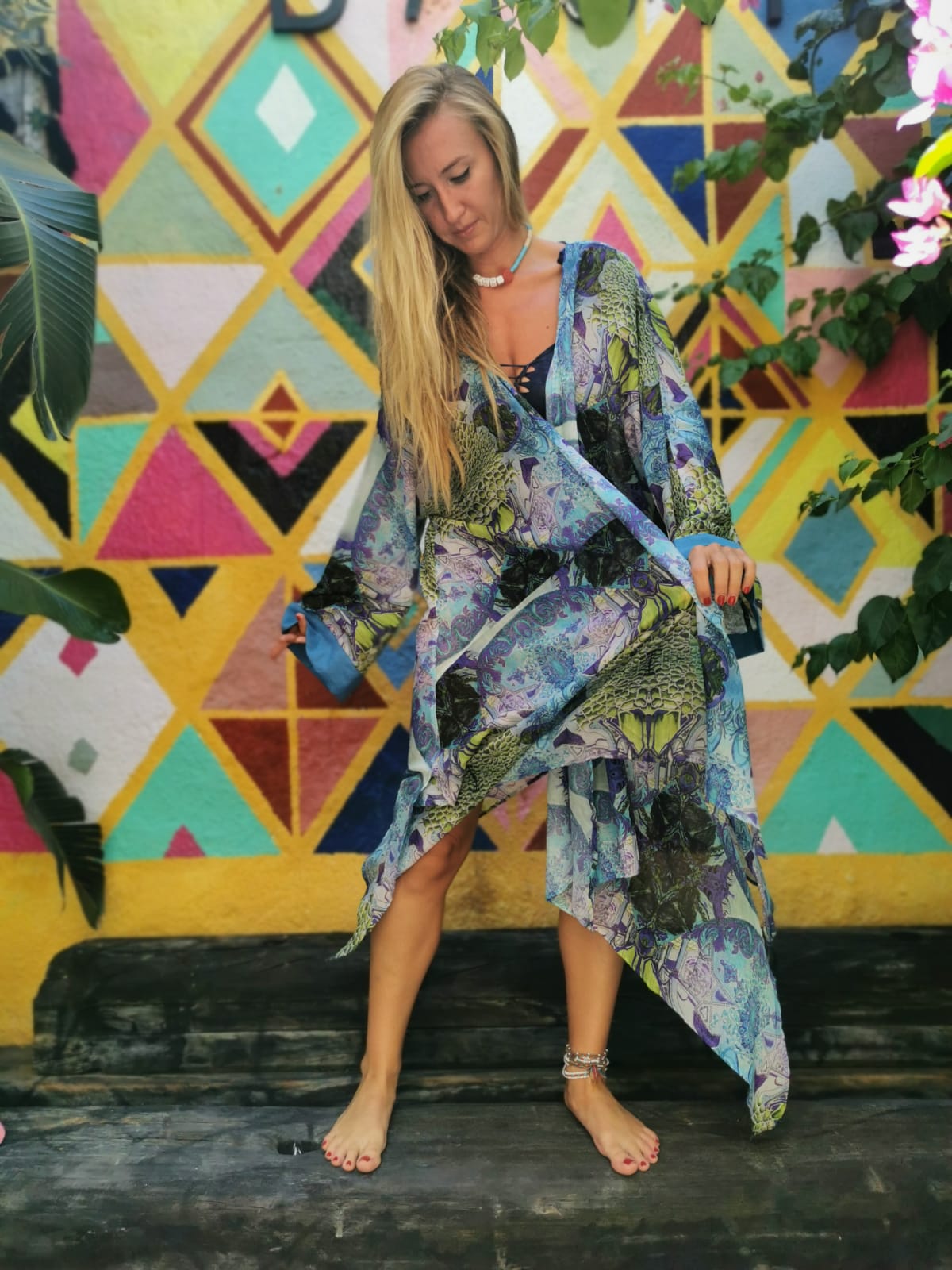 Colorful Designer Summer Cotton Kimono