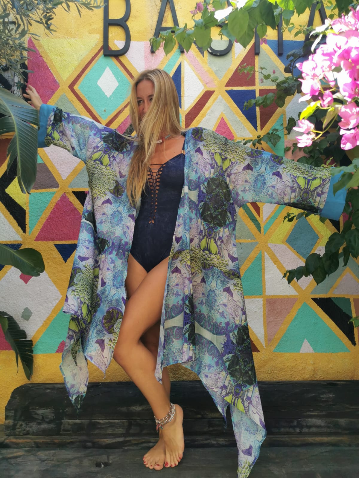 Colorful Designer Summer Cotton Kimono