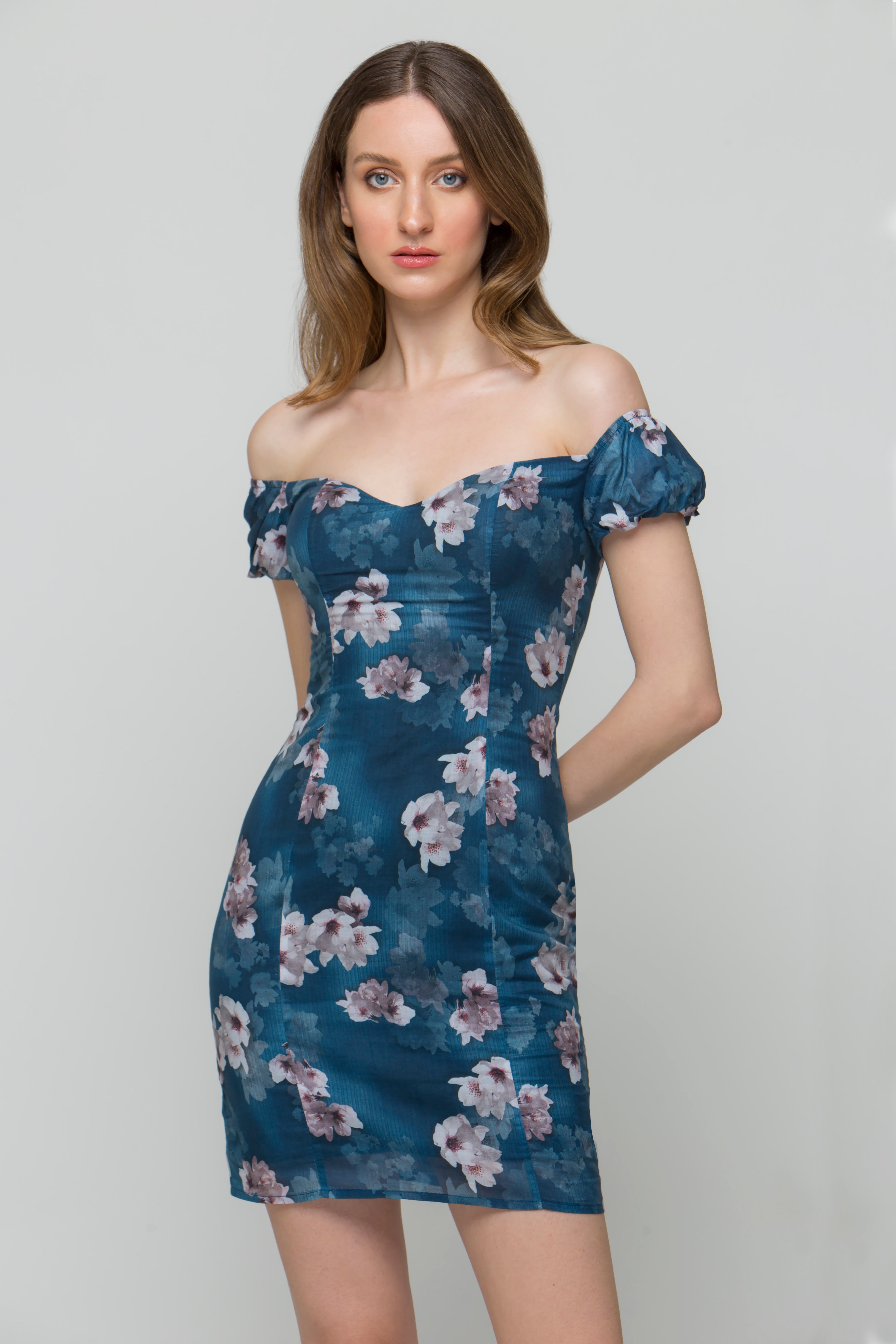 Moon Light Dark Blue Designer Dress