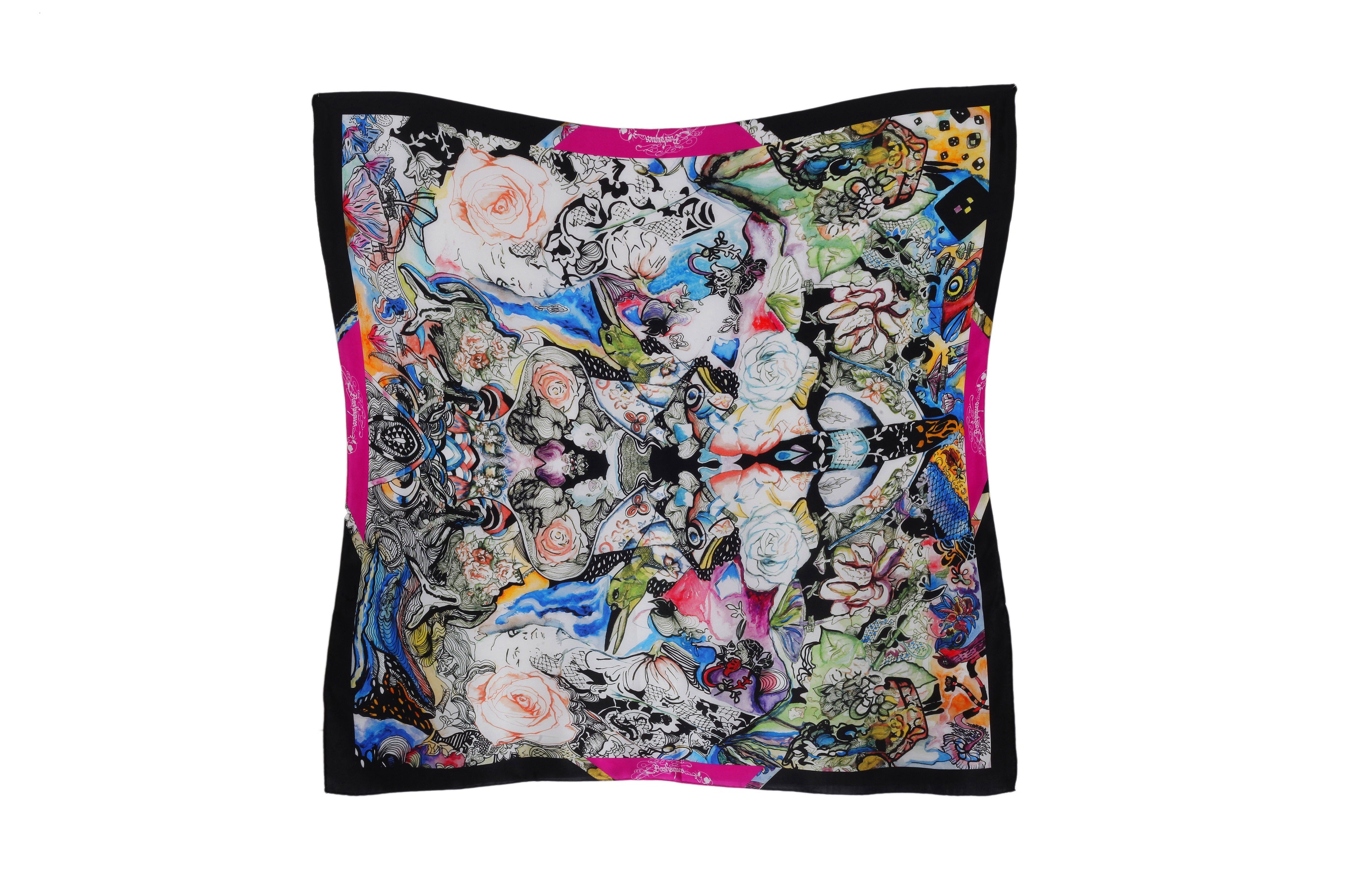 Blossoming Designer Woman Silk Scarf