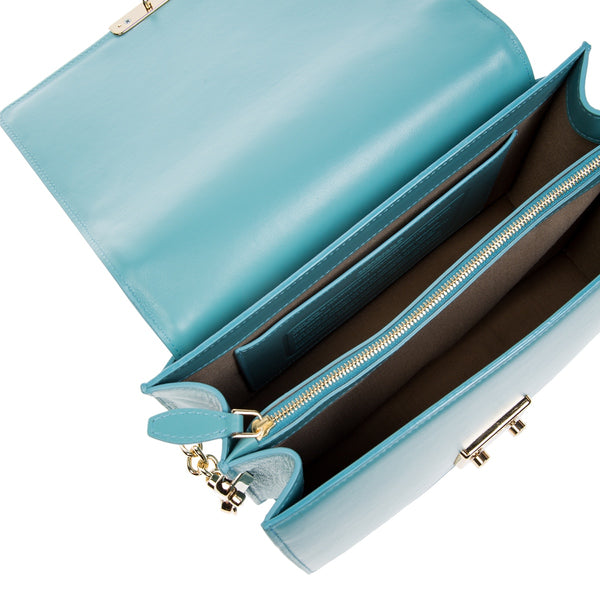 Leyla Designer Crossbody Shoulder Bag Blue